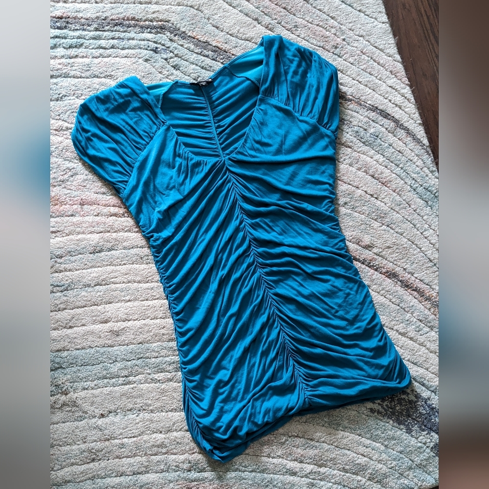 Express ruched v neck top